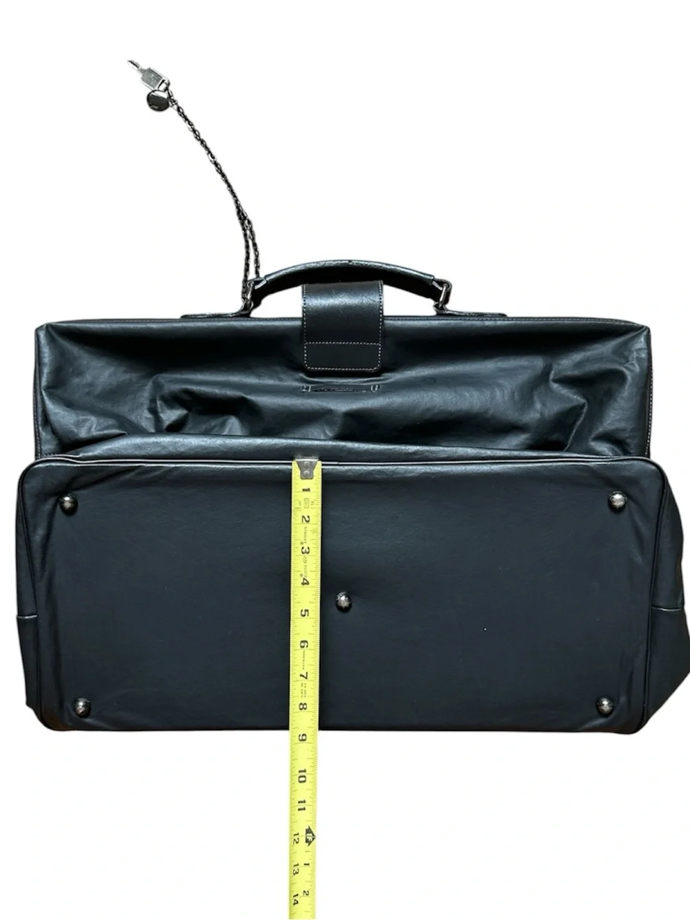 Rare Jean Paul Gaultier Large Black Leather Doctor Bag Physician Bag Weekend Bag